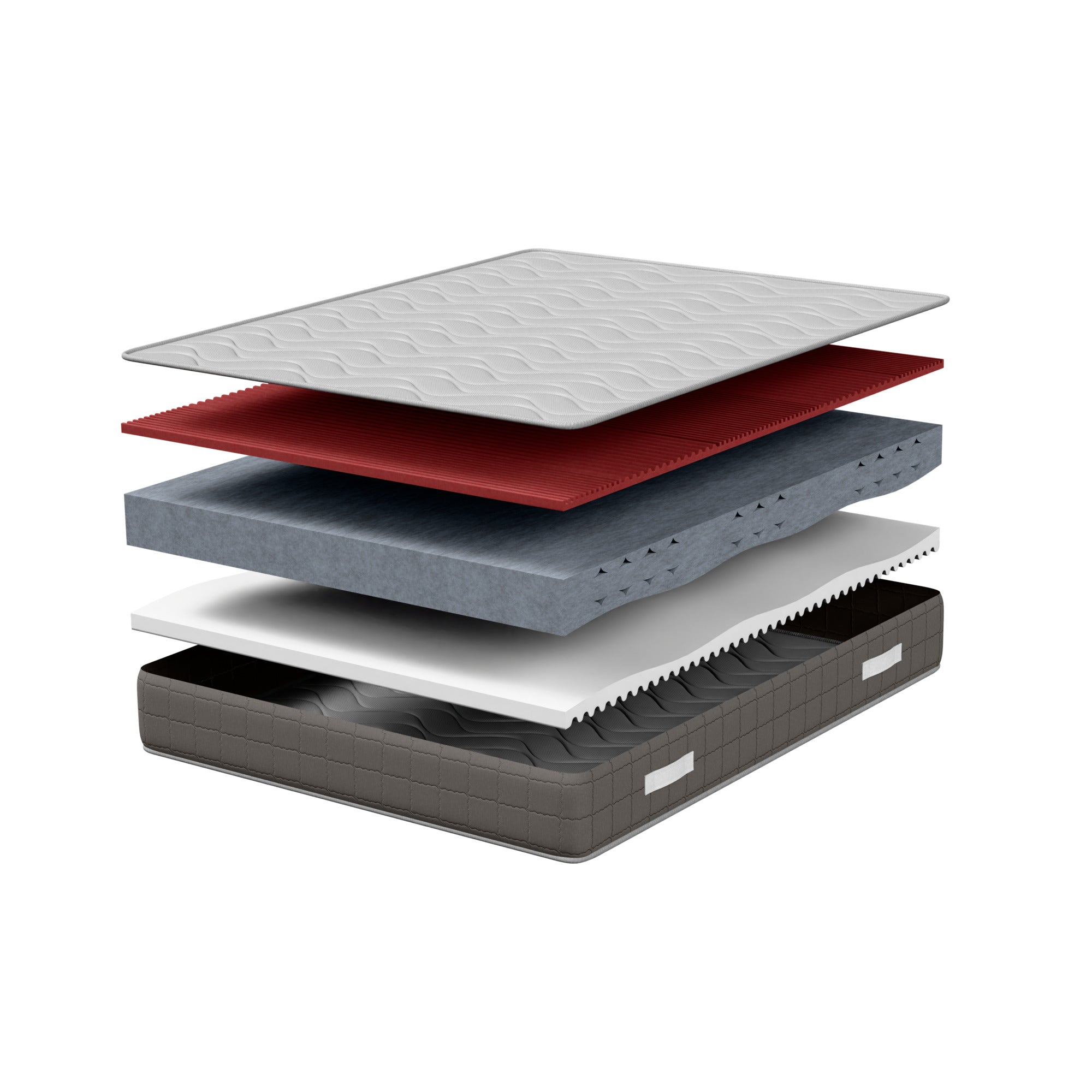 Materasso SOLE - Memory Foam, Waterfoam Ergonomico, Traspirante, Made in Italy, Zone di Portanza Differenziate, Alto 20 cm.