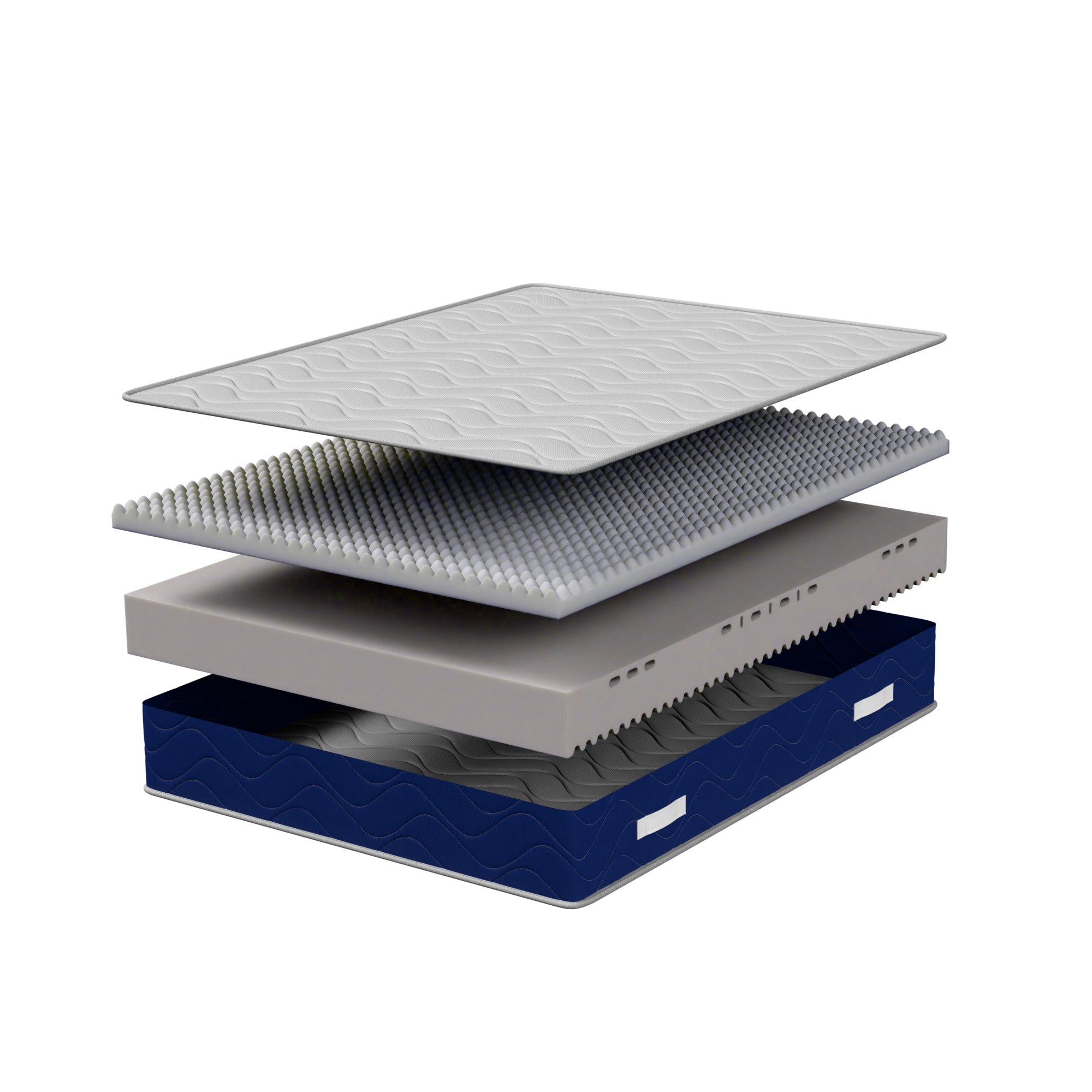 Materasso LUNA - Memory Foam, Ergonomico, Traspirante, Made in Italy, Zone di Portanza Differenziate, Alto 25 cm.