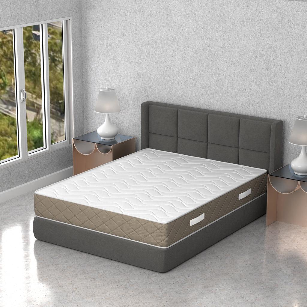 Materasso DEIMOS - Memory Foam, Waterfoam Polifoam, Ergonomico,Traspirante, Made in Italy, Zone di Portanza Differenziate, Alto 28 cm.