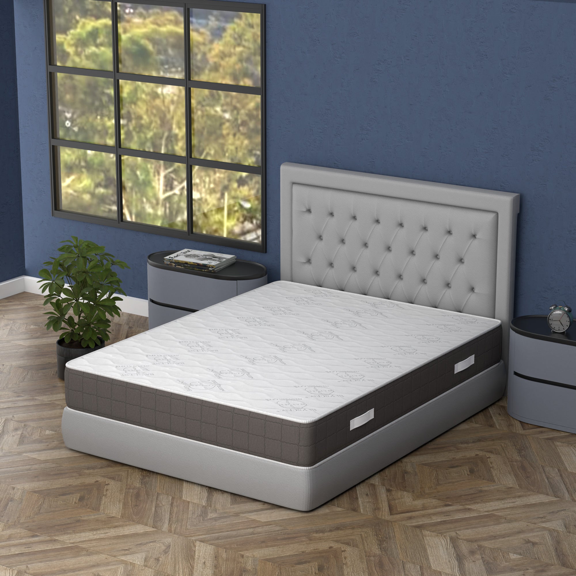 Materasso REA - Molle Insacchettate Indipendenti, Made in Italy, Ergonomico, Traspirante, Alto 22 cm, Zone di Portanza Differenziata.