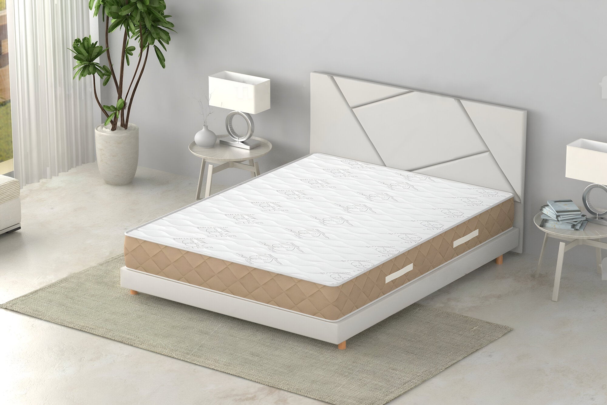 Materasso TETI - Molle Indipendenti Insacchettate, Memory Foam, Ergonomico, Made in Italy, Zone Portanza Differenziate, Alto 30 cm.