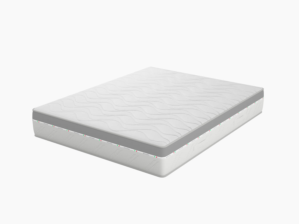 Materasso VENERE - Memory Foam Fresh Air, Waterfoam Ergonomico, Traspirante, Made in Italy, Zone di Portanza Differenziate, Alto 22 cm.