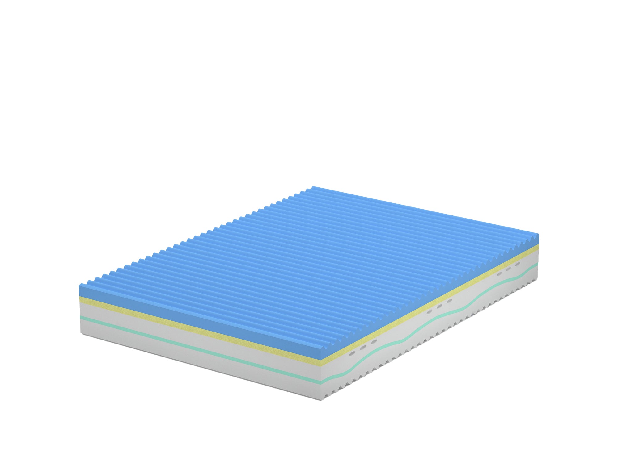 Materasso URANO - Memory Foam, Waterfoam Polifoam, Ergonomico,Traspirante, Made in Italy, Alto 25 cm.