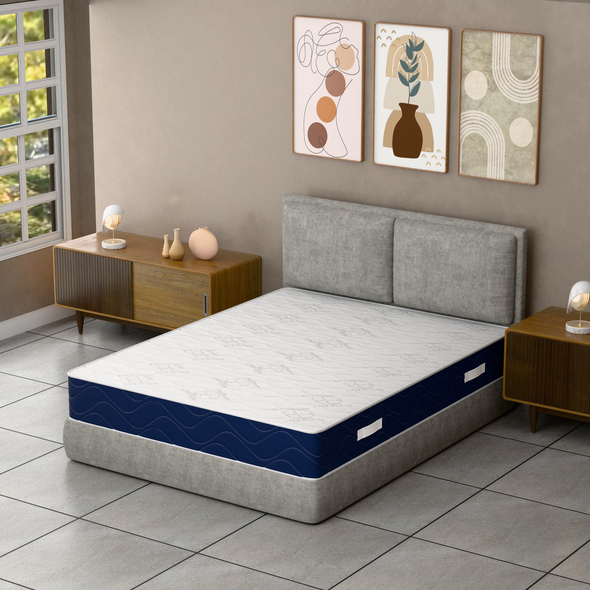 Materasso CALE - Molle Indipendenti Insacchettate, Memory Foam Gel, Ergonomico, Made in Italy, Zone Portanza Differenziate, Alto 26 cm.