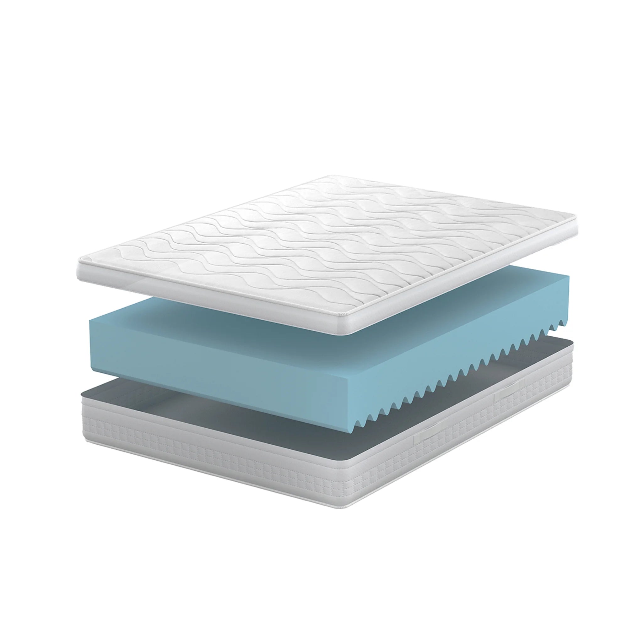 Materasso MARTE- Water Foam Relax, Aloe, Ergonomico; Ortopedico, Ipertraspirante, Effetto Massaggiante, Made in Italy.