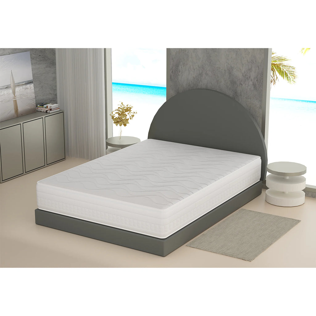 Materasso MARTE- Water Foam Relax, Aloe, Ergonomico; Ortopedico, Ipertraspirante, Effetto Massaggiante, Made in Italy.