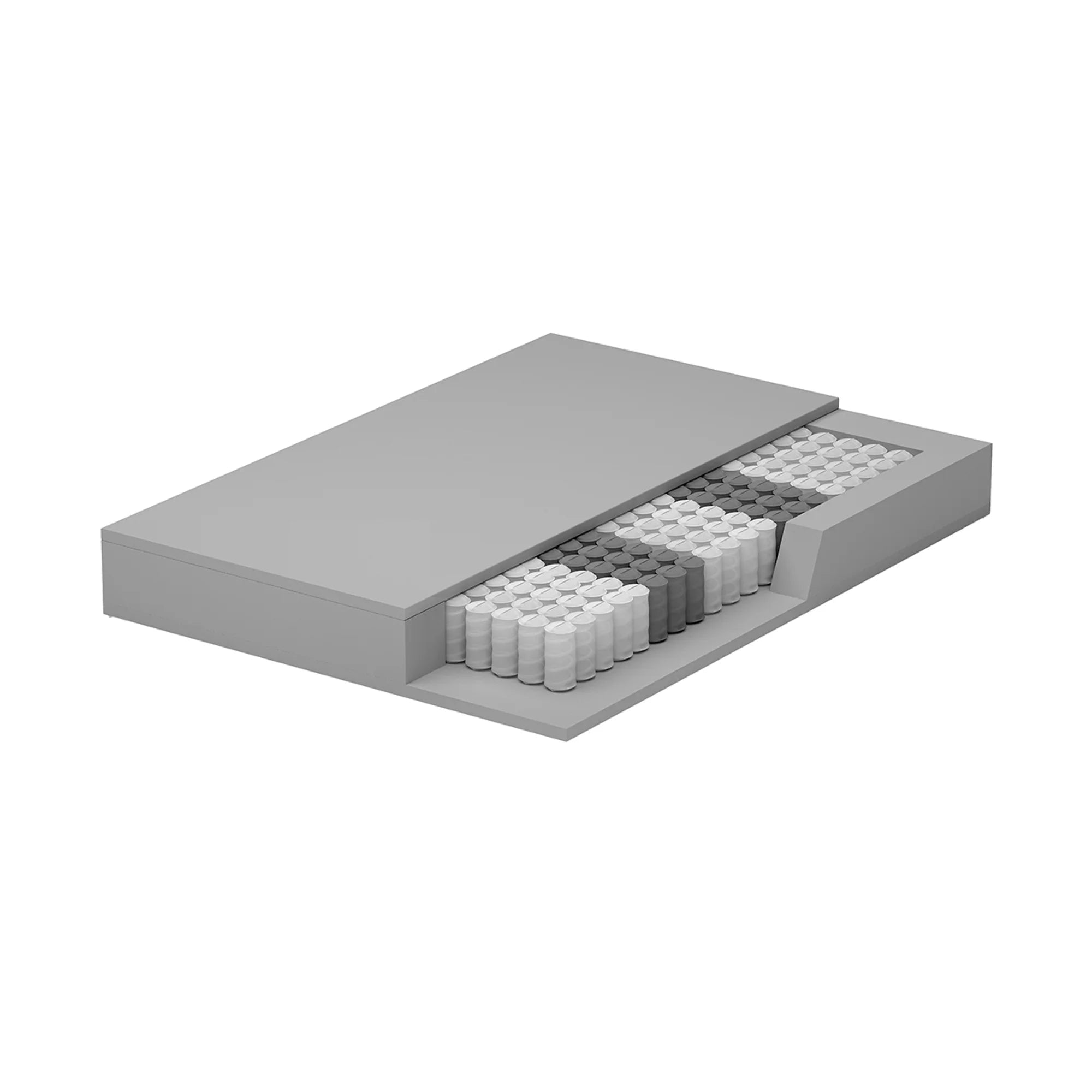 Materasso MERCURIO - 800 Molle Insacchettate Indipendenti, Polirelax, Made in Italy, Zone Portanza Differenziate, Alto 23 cm