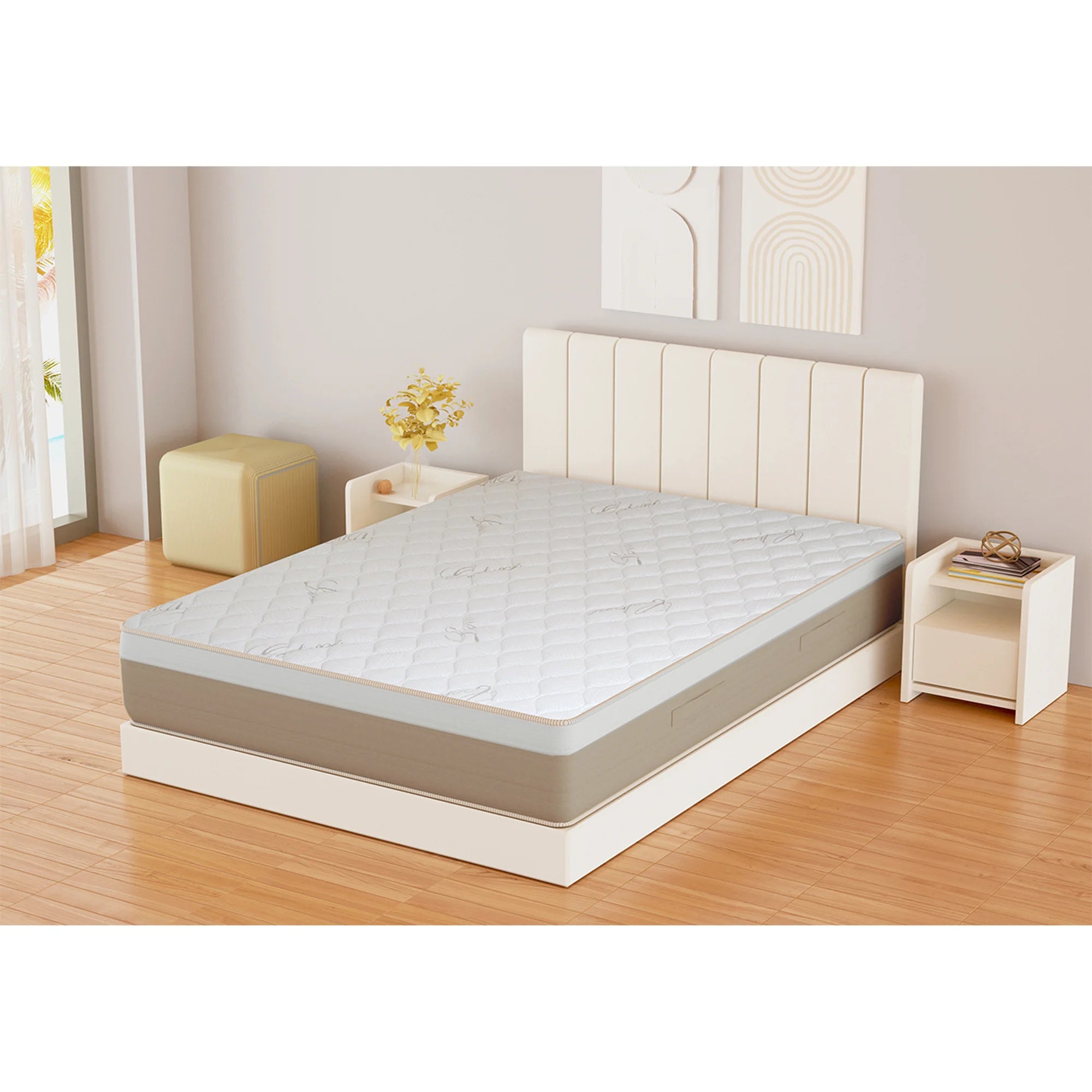 Materasso SATURNO - Molle Insacchettate e Memory Gel, Sfoderabile, Ergonomico, Zone Portanza Differenziata, Alto 24 cm.