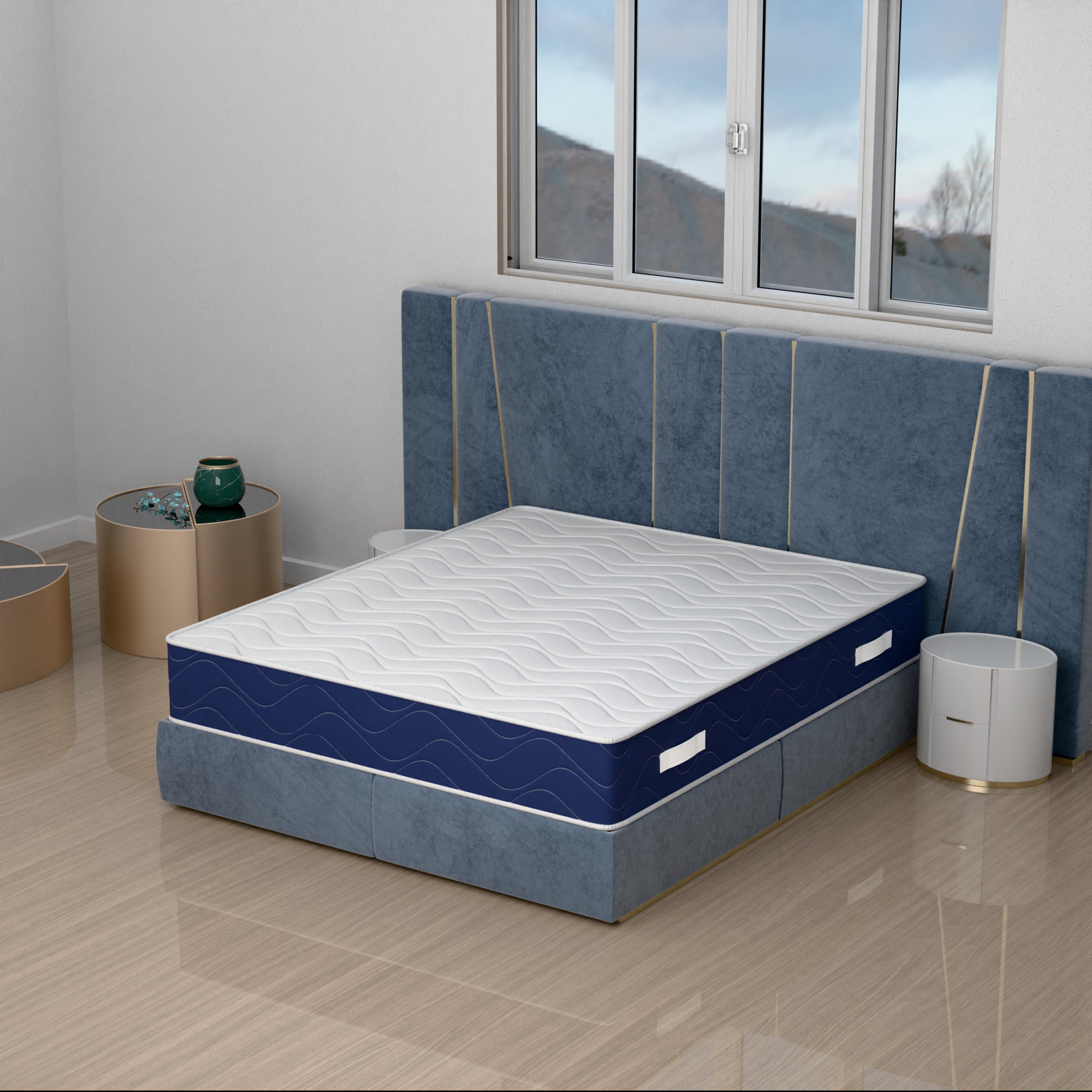 Materasso LUNA - Memory Foam, Ergonomico, Traspirante, Made in Italy, Zone di Portanza Differenziate, Alto 25 cm.